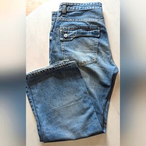 Buckaroo vintage wide leg distressed denims sz 34 waist altered leg cowgirlstyle